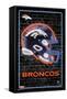 NFL Denver Broncos - Neon Helmet 23-Trends International-Framed Stretched Canvas