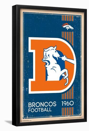 NFL Denver Broncos - Retro Logo 14-Trends International-Framed Poster