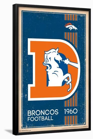 NFL Denver Broncos - Retro Logo 14-Trends International-Framed Poster