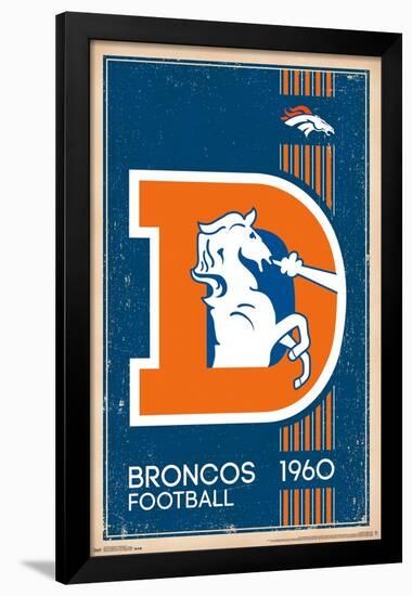 NFL Denver Broncos - Retro Logo 14-Trends International-Framed Poster