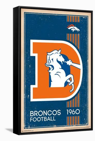 NFL Denver Broncos - Retro Logo 14-Trends International-Framed Stretched Canvas