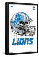 NFL Detroit Lions - Drip Helmet 20-Trends International-Framed Poster