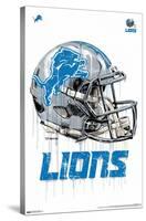 NFL Detroit Lions - Drip Helmet 20-Trends International-Stretched Canvas