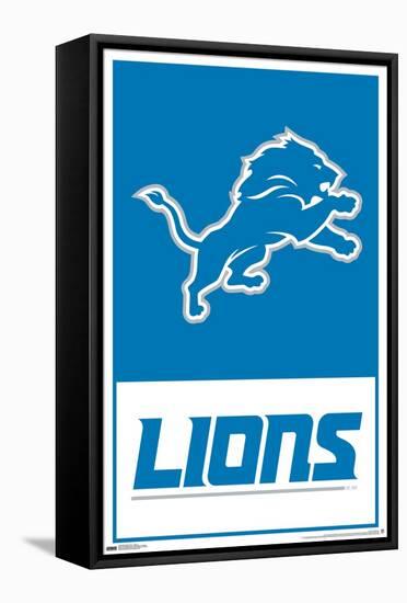 NFL Detroit Lions - Logo 21-Trends International-Framed Stretched Canvas
