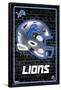 NFL Detroit Lions - Neon Helmet 23-Trends International-Framed Poster