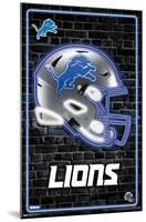 NFL Detroit Lions - Neon Helmet 23-Trends International-Mounted Poster