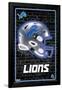 NFL Detroit Lions - Neon Helmet 23-Trends International-Framed Poster