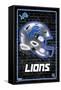 NFL Detroit Lions - Neon Helmet 23-Trends International-Framed Stretched Canvas