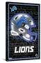 NFL Detroit Lions - Neon Helmet 23-Trends International-Stretched Canvas