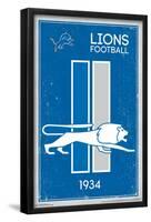 NFL Detroit Lions - Retro Logo 14-Trends International-Framed Poster