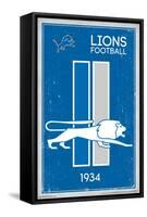 NFL Detroit Lions - Retro Logo 14-Trends International-Framed Stretched Canvas