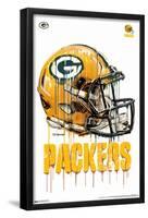 NFL Green Bay Packers - Drip Helmet 20-Trends International-Framed Poster