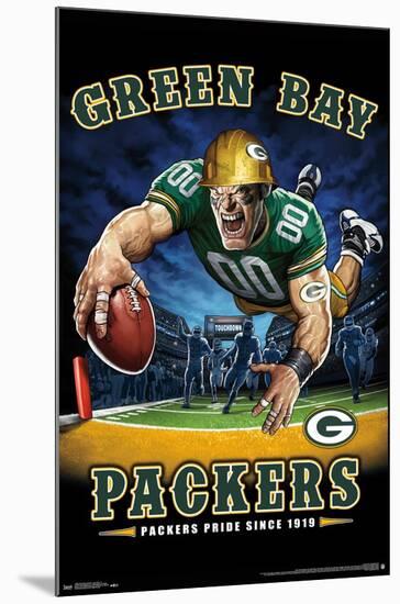 NFL Green Bay Packers - End Zone 17-Trends International-Mounted Poster