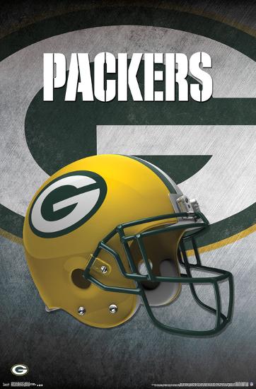 NFL: Green Bay Packers- Helmet Logo-null-Lamina Framed Poster