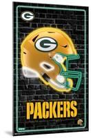 NFL Green Bay Packers - Neon Helmet 23-Trends International-Mounted Poster