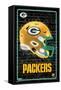 NFL Green Bay Packers - Neon Helmet 23-Trends International-Framed Stretched Canvas