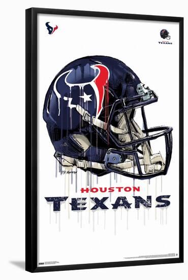 NFL Houston Texans - Drip Helmet 20-Trends International-Framed Poster