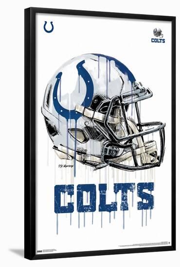 NFL Indianapolis Colts - Drip Helmet 20-Trends International-Framed Poster