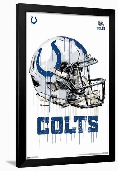 NFL Indianapolis Colts - Drip Helmet 20-Trends International-Framed Poster