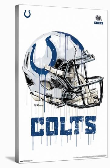 NFL Indianapolis Colts - Drip Helmet 20-Trends International-Stretched Canvas