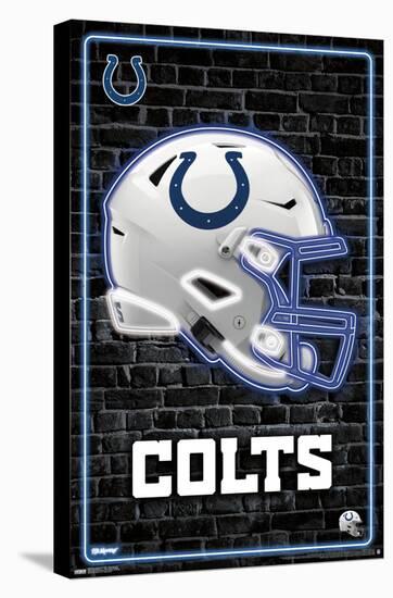 NFL Indianapolis Colts - Neon Helmet 23-Trends International-Stretched Canvas