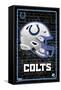 NFL Indianapolis Colts - Neon Helmet 23-Trends International-Framed Stretched Canvas