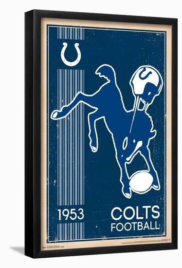 NFL Indianapolis Colts - Retro Logo 14-Trends International-Framed Poster