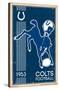 NFL Indianapolis Colts - Retro Logo 14-Trends International-Stretched Canvas