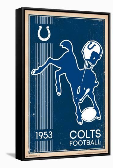 NFL Indianapolis Colts - Retro Logo 14-Trends International-Framed Stretched Canvas