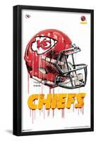 NFL Kansas City Chiefs - Drip Helmet 20-Trends International-Framed Poster