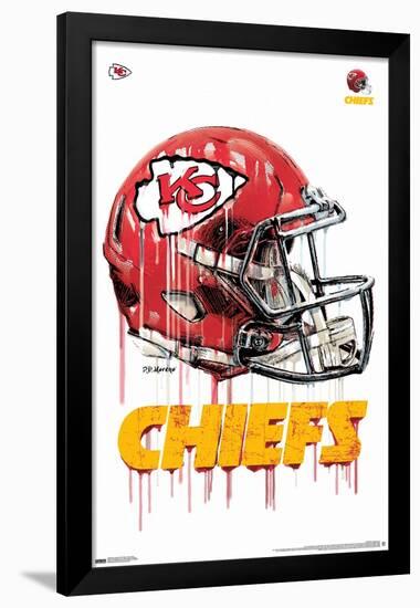 NFL Kansas City Chiefs - Drip Helmet 20-Trends International-Framed Poster