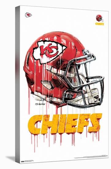 NFL Kansas City Chiefs - Drip Helmet 20-Trends International-Stretched Canvas