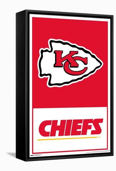 NFL Kansas City Chiefs - Logo 21-Trends International-Framed Stretched Canvas