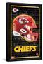 NFL Kansas City Chiefs - Neon Helmet 23-Trends International-Framed Poster