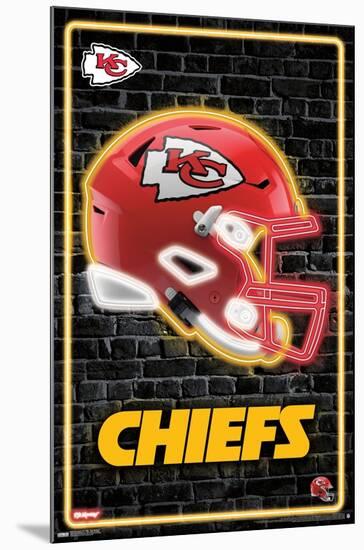 NFL Kansas City Chiefs - Neon Helmet 23-Trends International-Mounted Poster