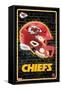 NFL Kansas City Chiefs - Neon Helmet 23-Trends International-Framed Stretched Canvas