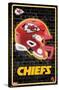 NFL Kansas City Chiefs - Neon Helmet 23-Trends International-Stretched Canvas