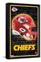 NFL Kansas City Chiefs - Neon Helmet 23-Trends International-Framed Stretched Canvas