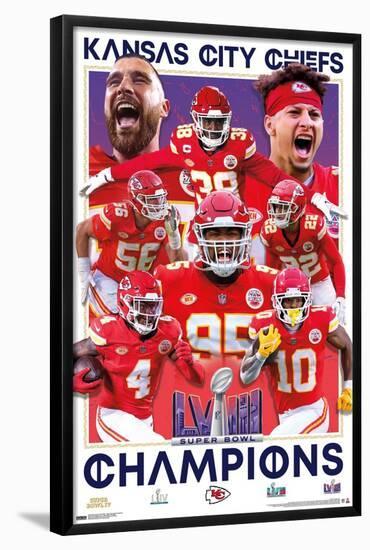 NFL Kansas City Chiefs - Super Bowl LVIII Champions-Trends International-Framed Poster