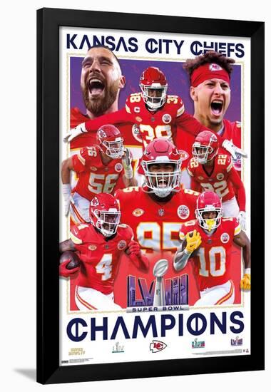 NFL Kansas City Chiefs - Super Bowl LVIII Champions-Trends International-Framed Poster