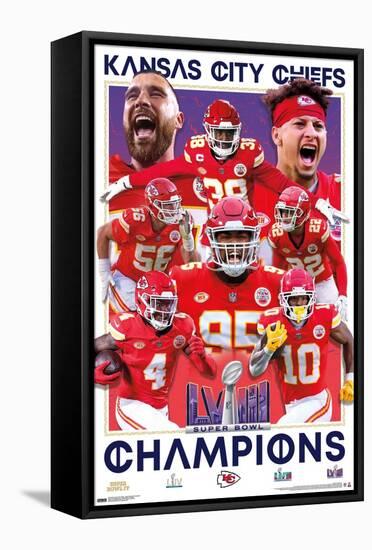 NFL Kansas City Chiefs - Super Bowl LVIII Champions-Trends International-Framed Stretched Canvas