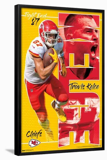 NFL Kansas City Chiefs - Travis Kelce 22-Trends International-Framed Poster