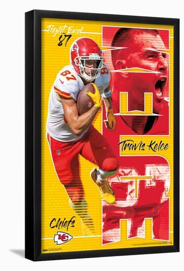 NFL Kansas City Chiefs - Travis Kelce 22-Trends International-Framed Poster