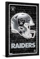 NFL Las Vegas Raiders - Neon Helmet 23-Trends International-Framed Poster