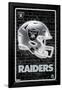 NFL Las Vegas Raiders - Neon Helmet 23-Trends International-Framed Poster