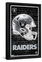 NFL Las Vegas Raiders - Neon Helmet 23-Trends International-Framed Poster