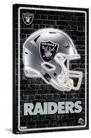 NFL Las Vegas Raiders - Neon Helmet 23-Trends International-Stretched Canvas