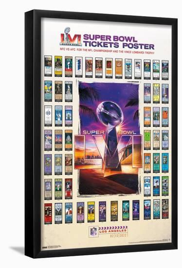 NFL League - Super Bowl LVI - Tickets-Trends International-Framed Poster