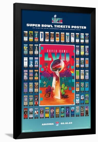 NFL League - Super Bowl LVII Ticket Collage-Trends International-Framed Poster