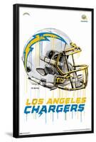 NFL Los Angeles Chargers - Drip Helmet 20-Trends International-Framed Poster